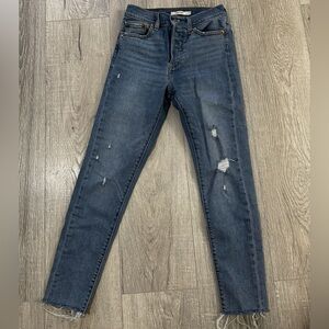 Levi's Women's Distressed Blue Jeans